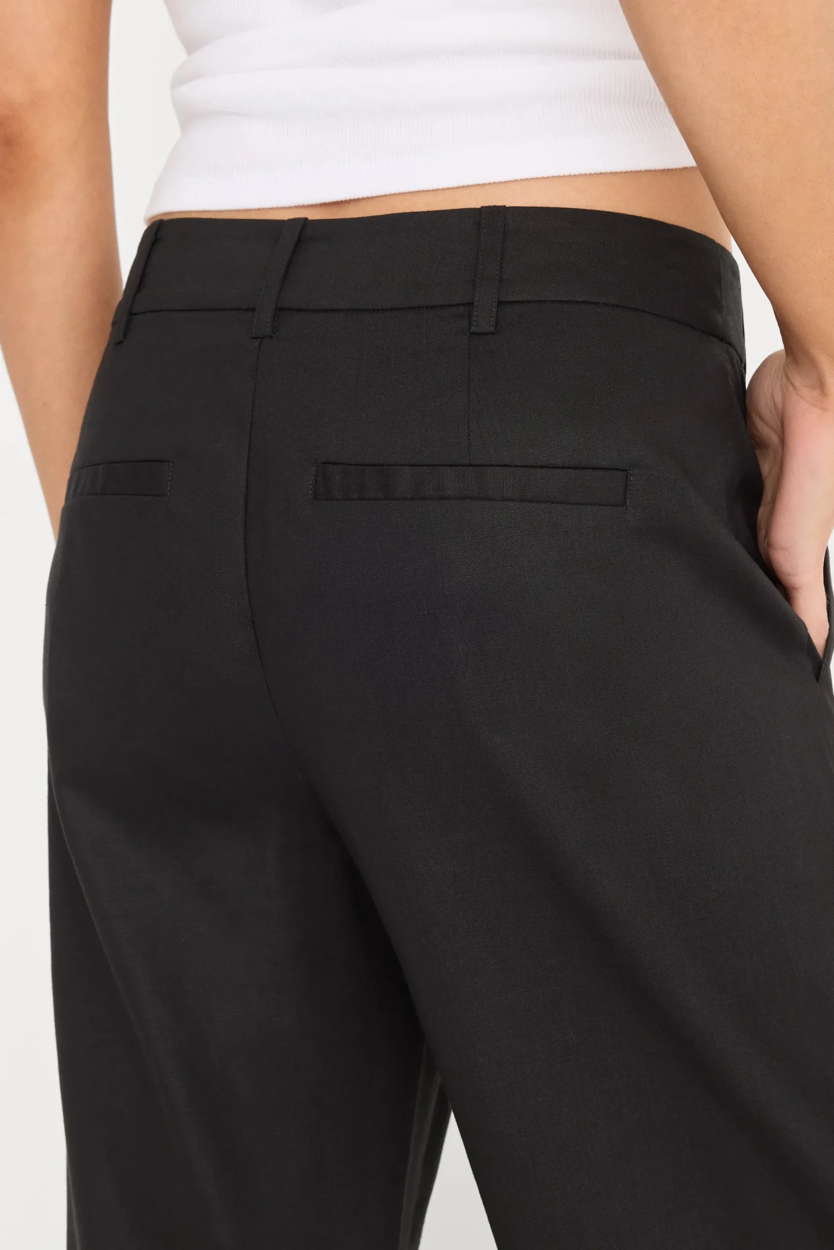the wide leg linen trouser