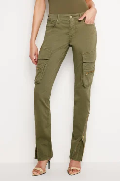 twill skinny cargo pants