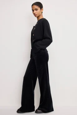 velvet good waist palazzo pants