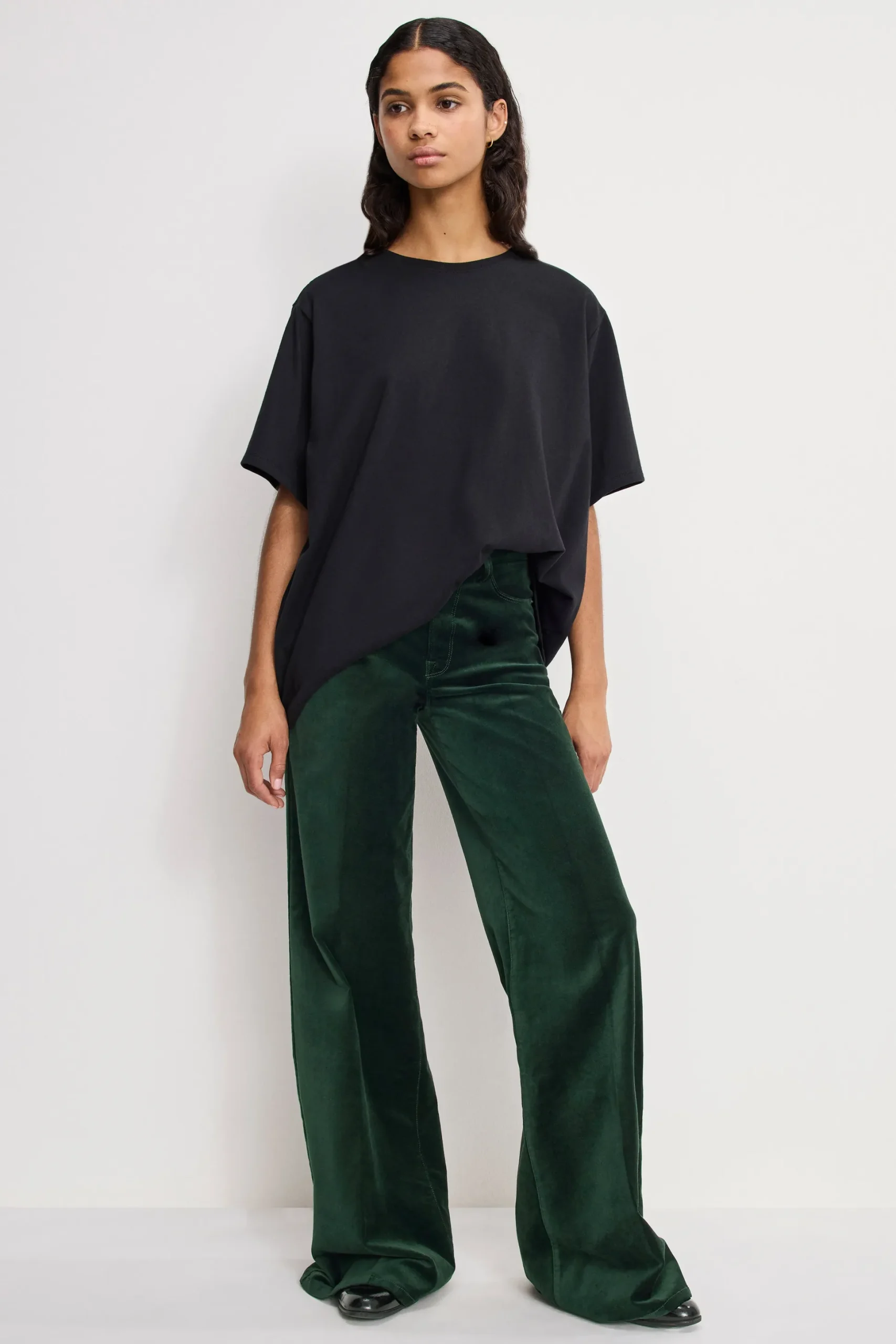 velvet good waist palazzo pants