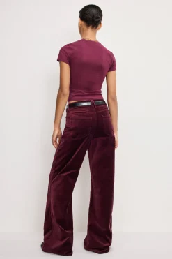 velvet good waist palazzo pants