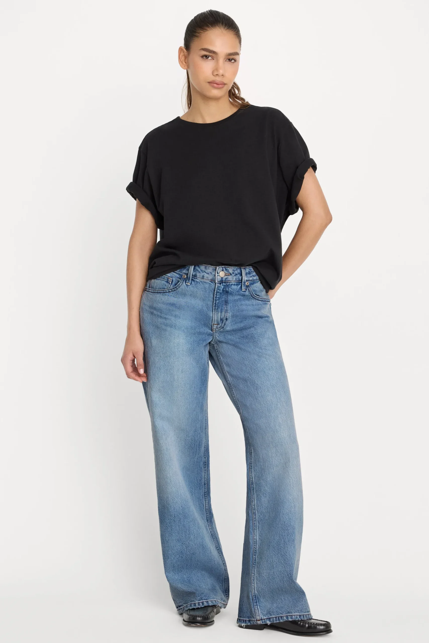 vintage low loose jeans