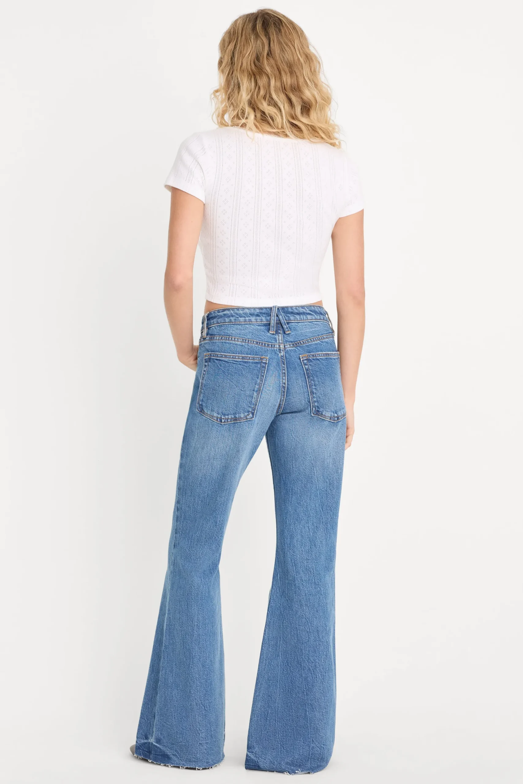 vintage low relaxed flare jeans