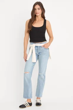 vintage straight ankle jeans