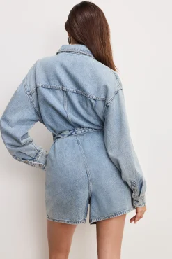 weightless denim romper